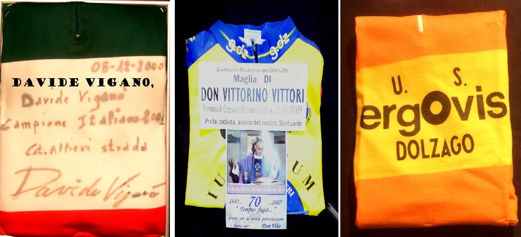 maglie donate al Santuario della Madonna del Ghisallo